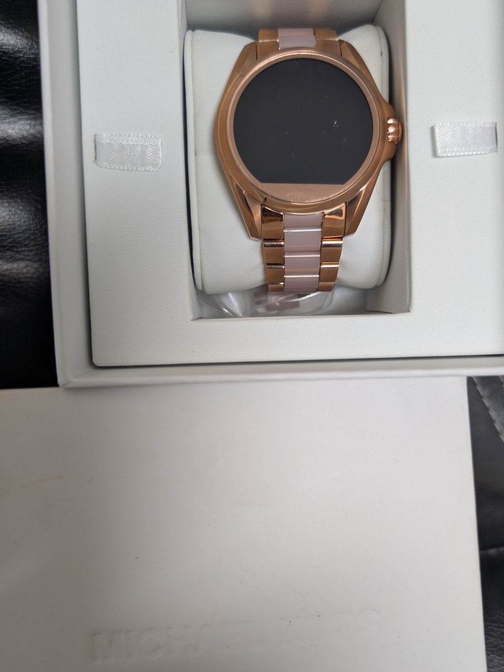 Michael Kors Rose Gold Smartwatch with Blush Pink Links Bonus:Free Smart ring